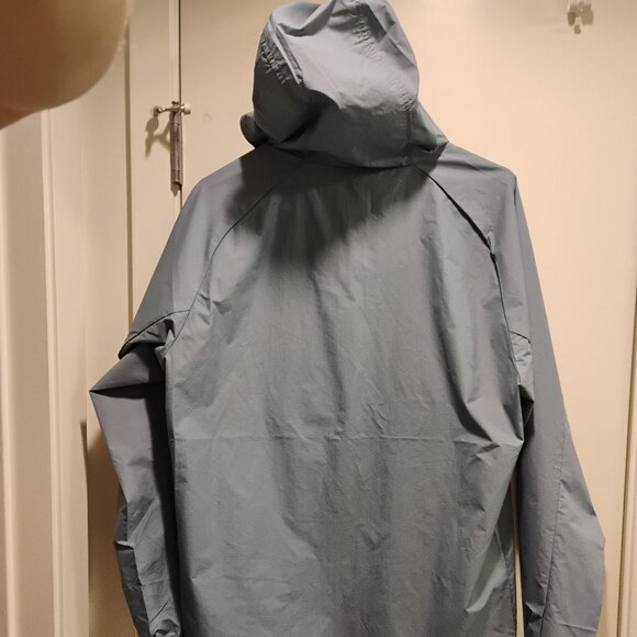 Free Fly Mens Headwind Jacket M Full Zip Hooded Windbreaker Ultralight Blue Fog - Picture 2 of 10